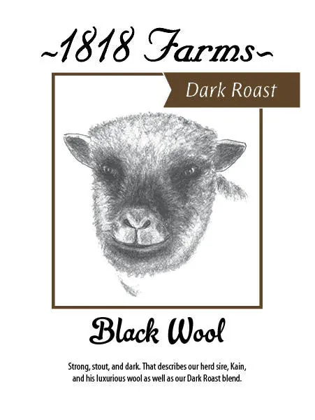 1818 Farms Signature Coffee | Dark Roast | Black Wool