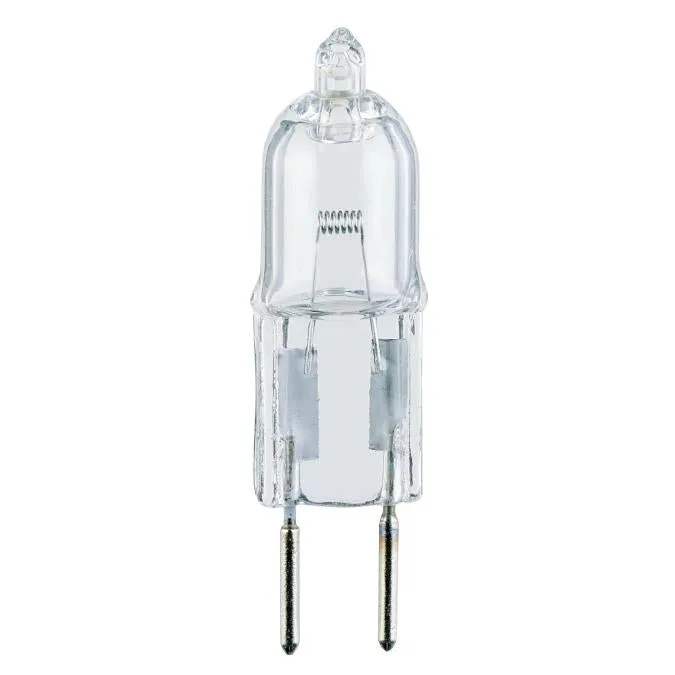 20 Watt T3 JC Halogen Low Voltage Xenon Clear G4 Base, 12 Volt, Card (2-Pack)