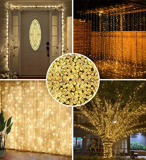 200 LED Solar Powered Outdoor String Light