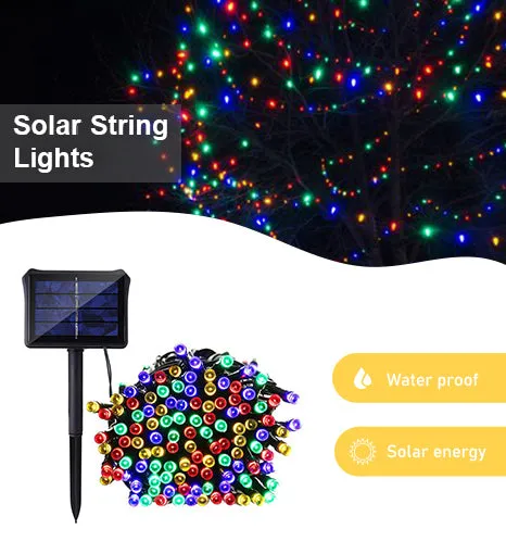 200 LED Solar Powered Outdoor String Light