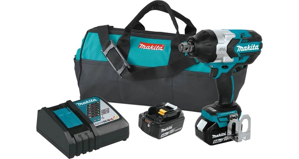 2021 Makita 18V LXT® Lithium-Ion Brushless Cordless High-Torque 3/4" Sq. Drive Impact Wrench Kit w/ Friction Rin