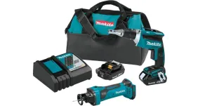 2021 Makita 18V LXT® Lithium-Ion Compact Cordless 2-Pc. Combo Kit (2.0Ah) (XT255R)