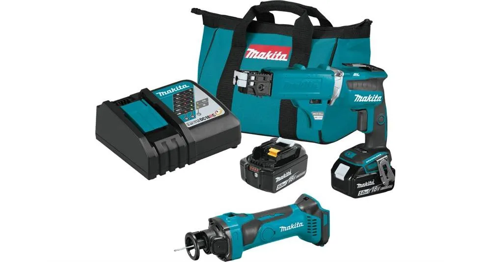 2021 Makita 18V LXT® Lithium-Ion Cordless 2-Pc. Combo Kit with Collated Autofeed Screwdriver Magazine (5.0Ah) (X