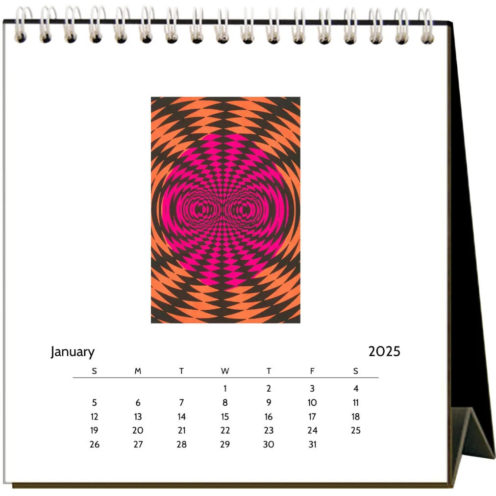 2025 Psychedelic Easel Desk Calendar