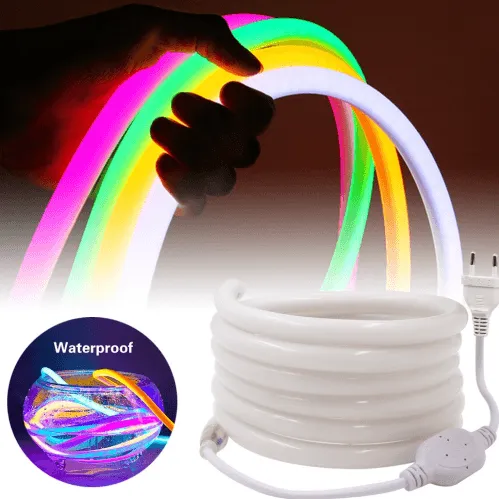 220v 14mm Neoflex 360 Round Neon LED Rope Light 3000k 1m Bing Light