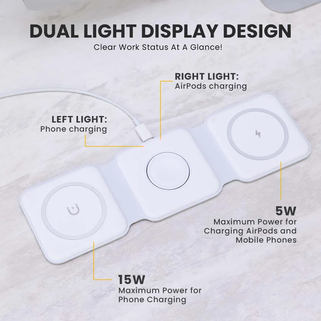 3-In-1 Magnetic Wireless Charger (Foldable)