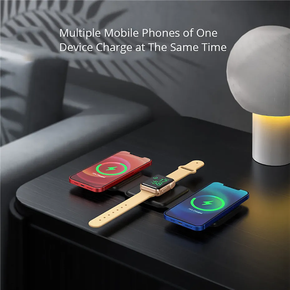 3-In-1 Magnetic Wireless Charger (Foldable)