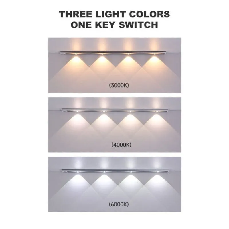 3 Ways Rechargeable Motion Sensor LED Light - Silver