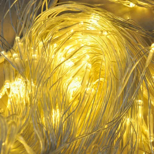 320LED Fairy Lights Net Mesh Curtain Wedding Party XMAS Tree Decor Warm White