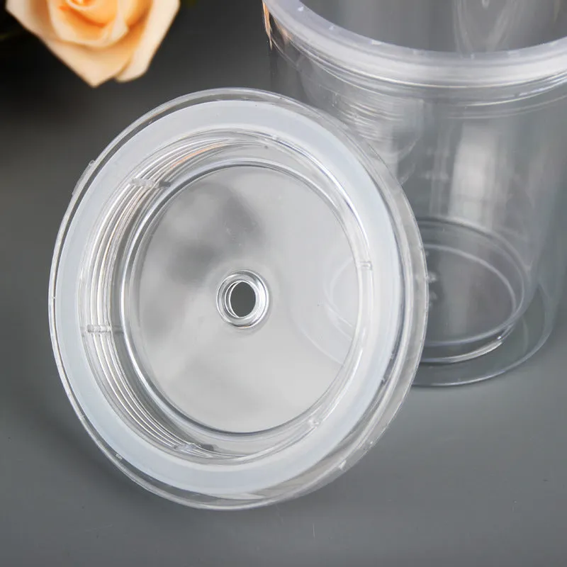 350ml Acrylic Tumbler Double Wall Insulated Cup with Straw