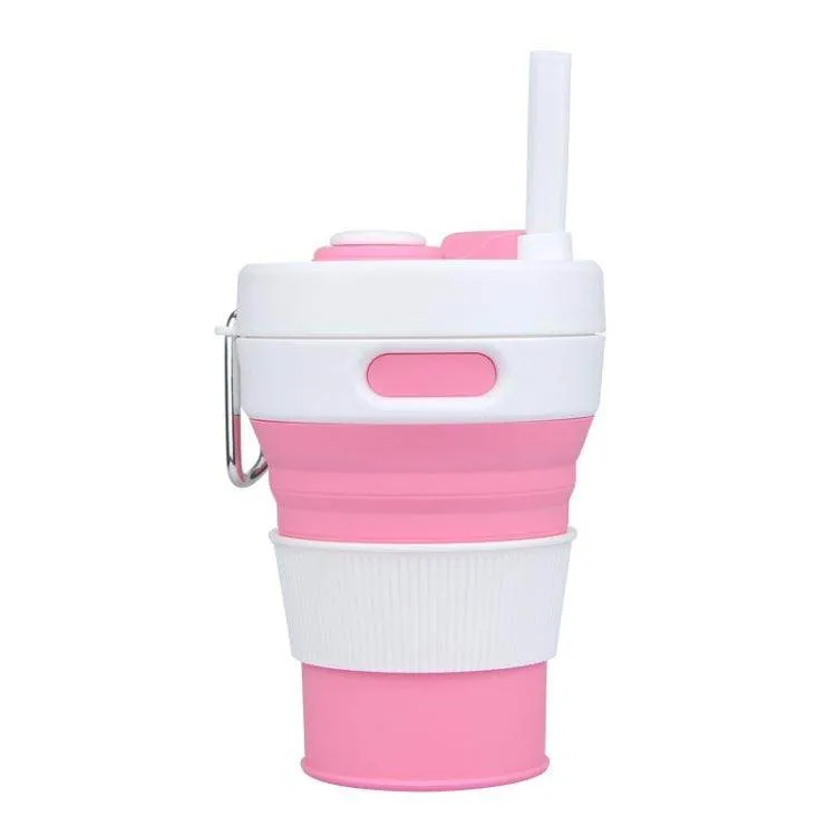 350ML Collapsible Travel Silicone Coffee Cup - Portable Multi-Function Drinkware