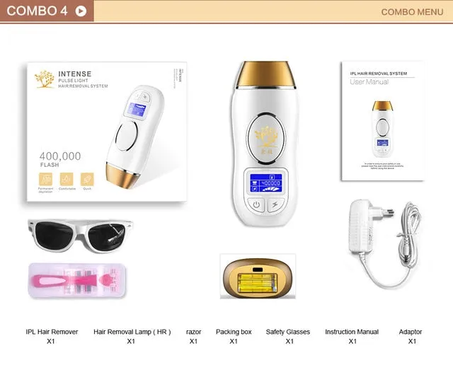 400K Outbreaks IPL Epilator Permanent Hair Removal Touch LCD Display