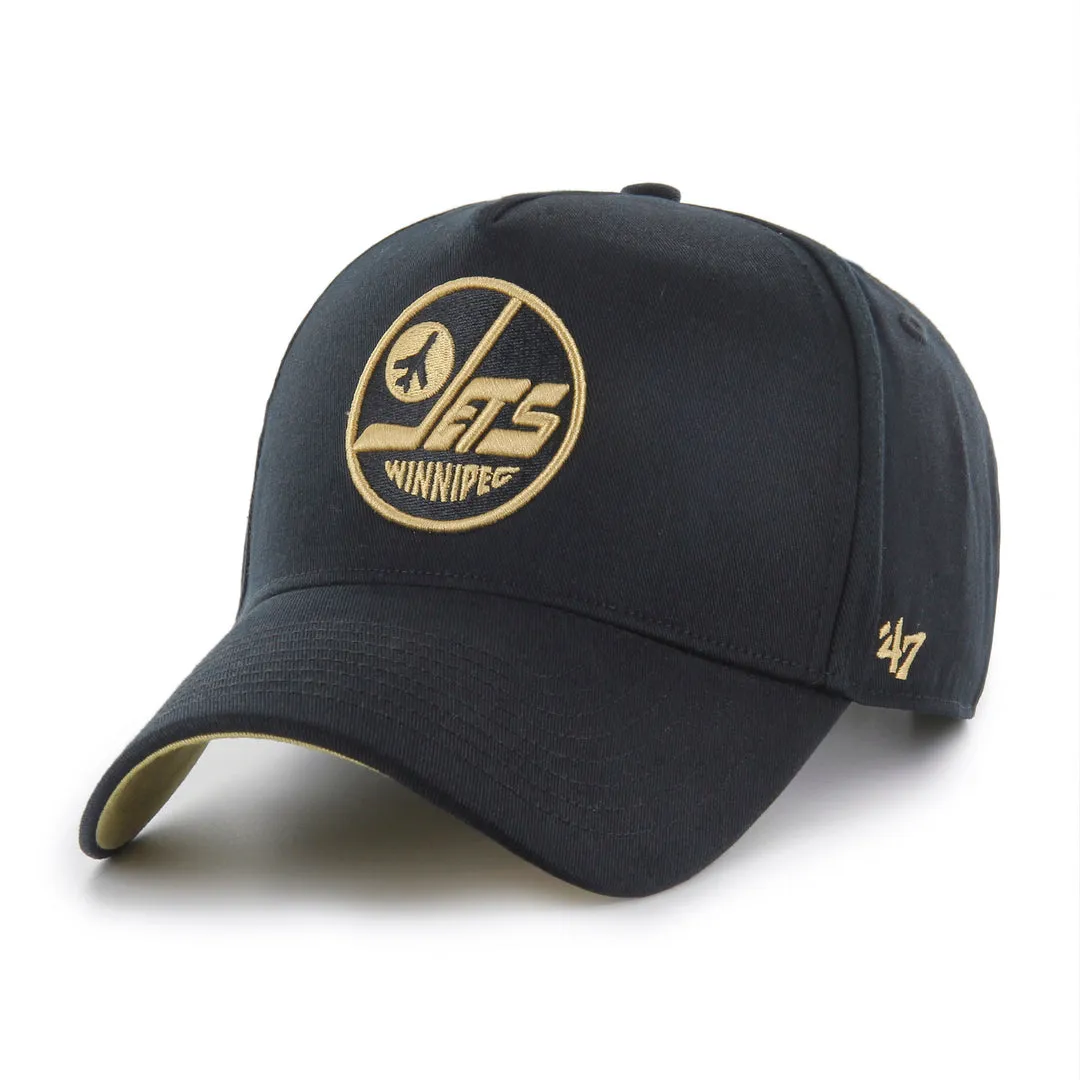 '47 Brand Men's NHL Winnipeg Jets MVP DT Black/Gold Cap