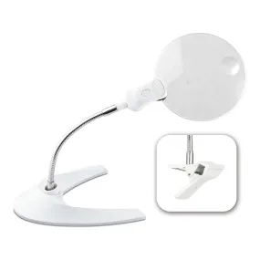 5-Inch LED Magnifier with Clip and Stand