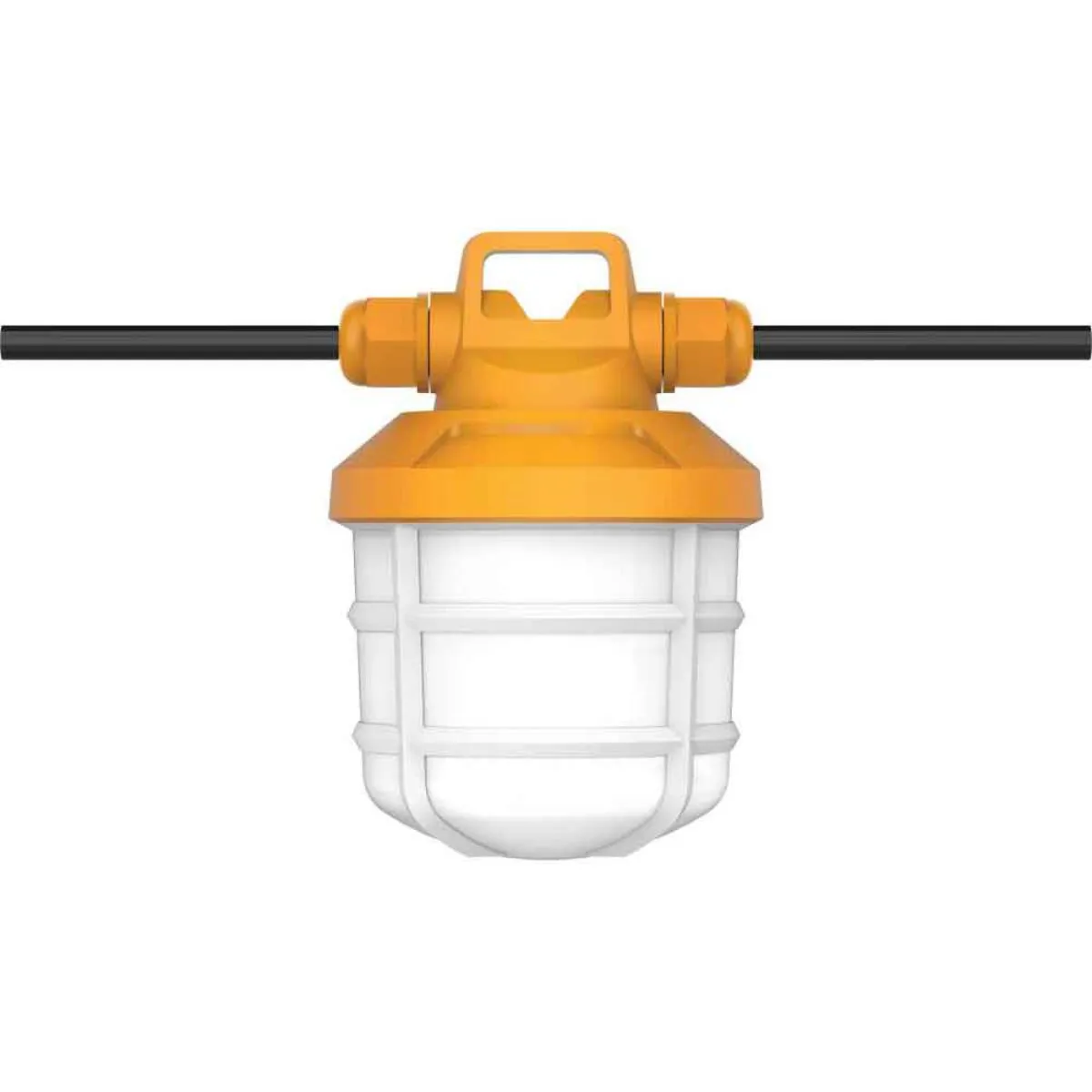 50ft LED Construction String Light, 50 Watts, 6000 Lumens, 5 Lights per String, 120V