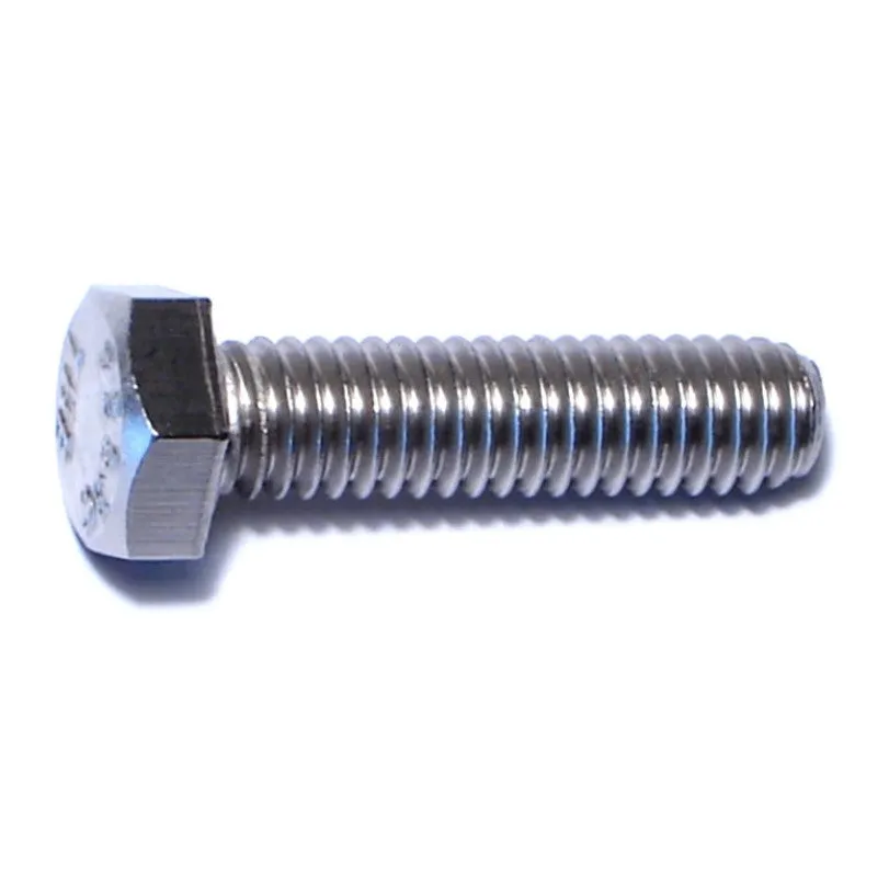 5/16"-18 x 1-1/4" 18-8 Stainless Steel Coarse Thread Hex Cap Screws (12 pcs.)