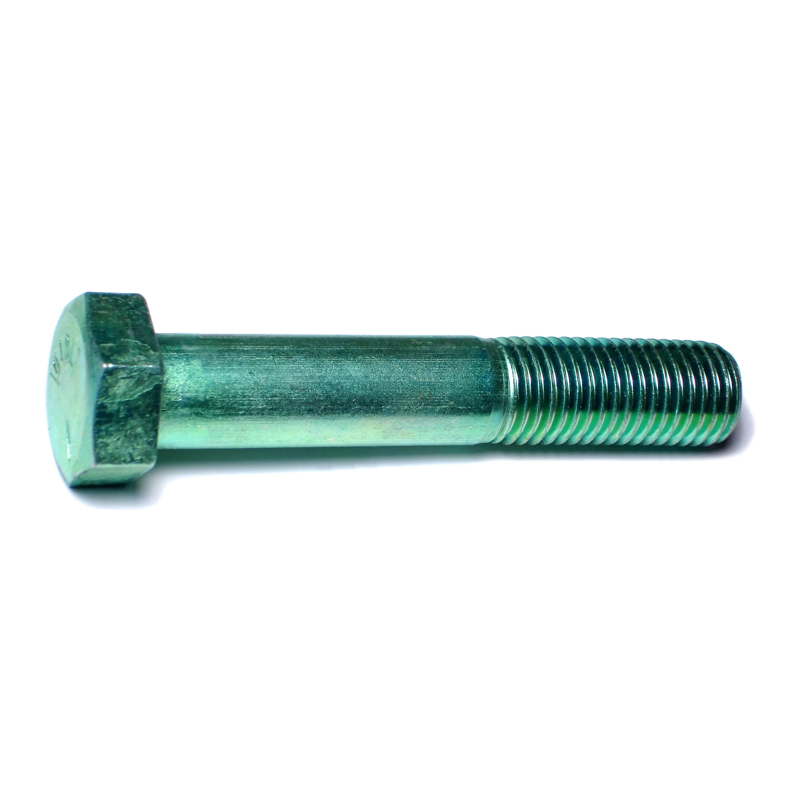 7/8"-9 x 5" Green Rinsed Zinc Grade 5 Hex Cap Screws (10 pcs.)