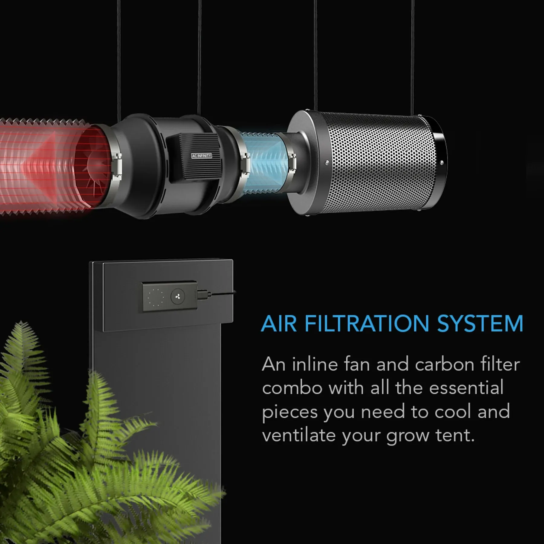 AC Infinity Fan and Filter Extraction Kit (No UIS Controller Included)