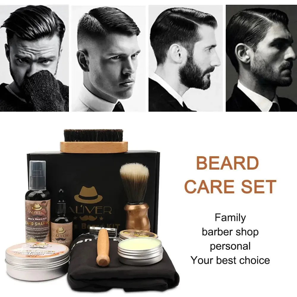 Aliver Beard Grooming Trimming Kit for Men Beard Growth Gift Set