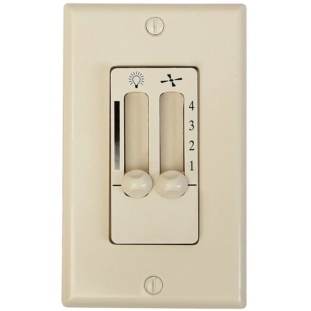 Almond 4 Speed Ceiling Fan Wall Control With Led Dimmer Light Switch  Wall