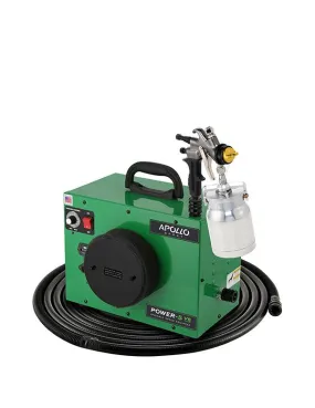 Apollo Power-5 VS  5-Stage 120V HVLP Paint Sprayer w/ 32' Air Flex Hose  A7700QT Spray Gun & PLUS Accessories - Green