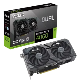 ASUS DUAL GeForce RTX™ 4060 OC 8GB GDDR6 DUAL-RTX4060-O8G-V2 (DI-E4060F8)