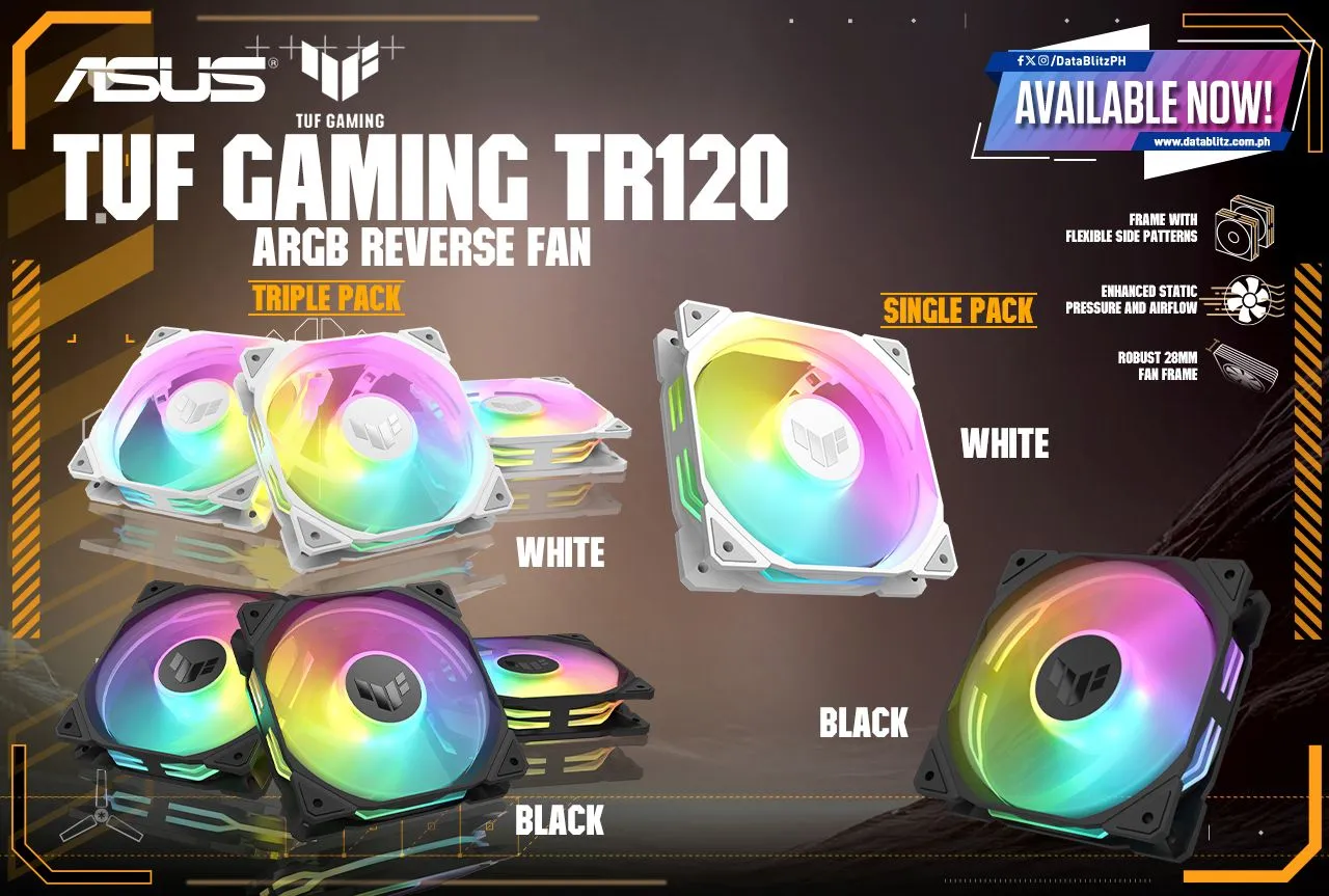 ASUS TUF Gaming TR120 BLACK 黑色 ARGB 12cm Case Fan - Single Pack 單風扇 (TH-ATTR12A)