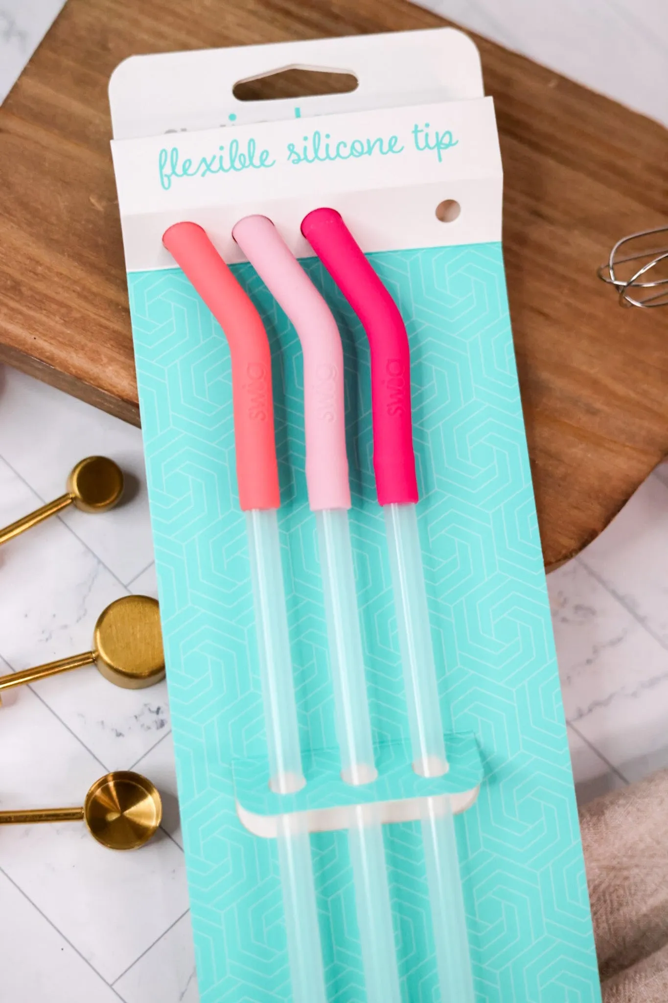 Blush/Coral/Hot Pink Reusable Straw Set