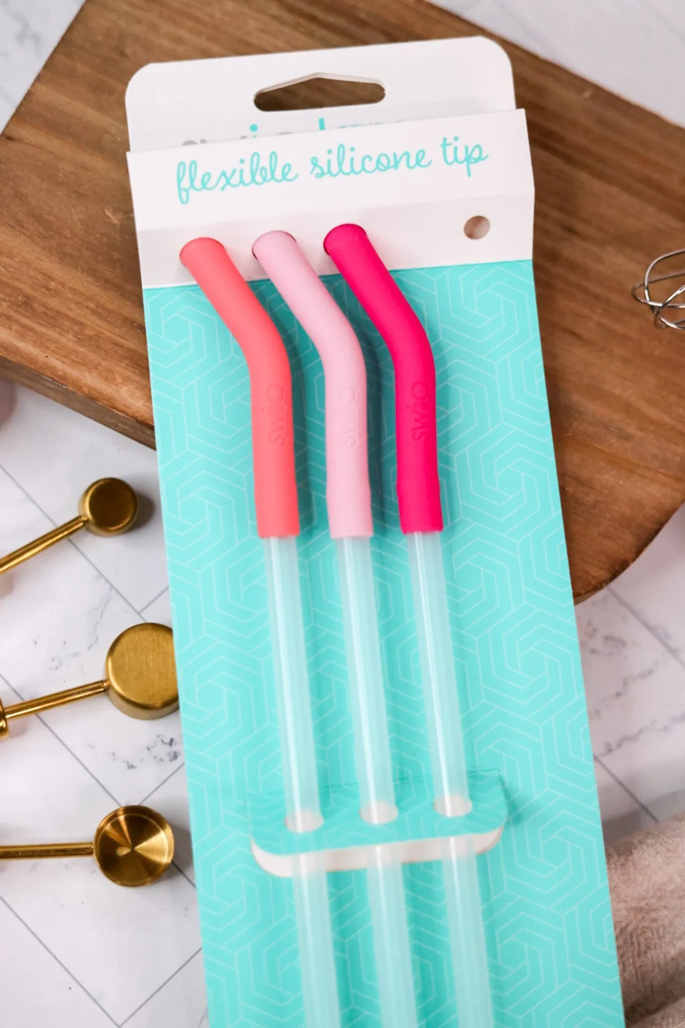 Blush/Coral/Hot Pink Reusable Straw Set