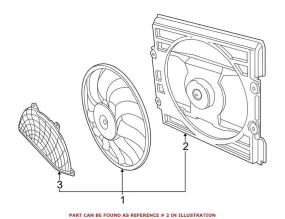 BMW A/C Condenser Fan Shroud 64546912417