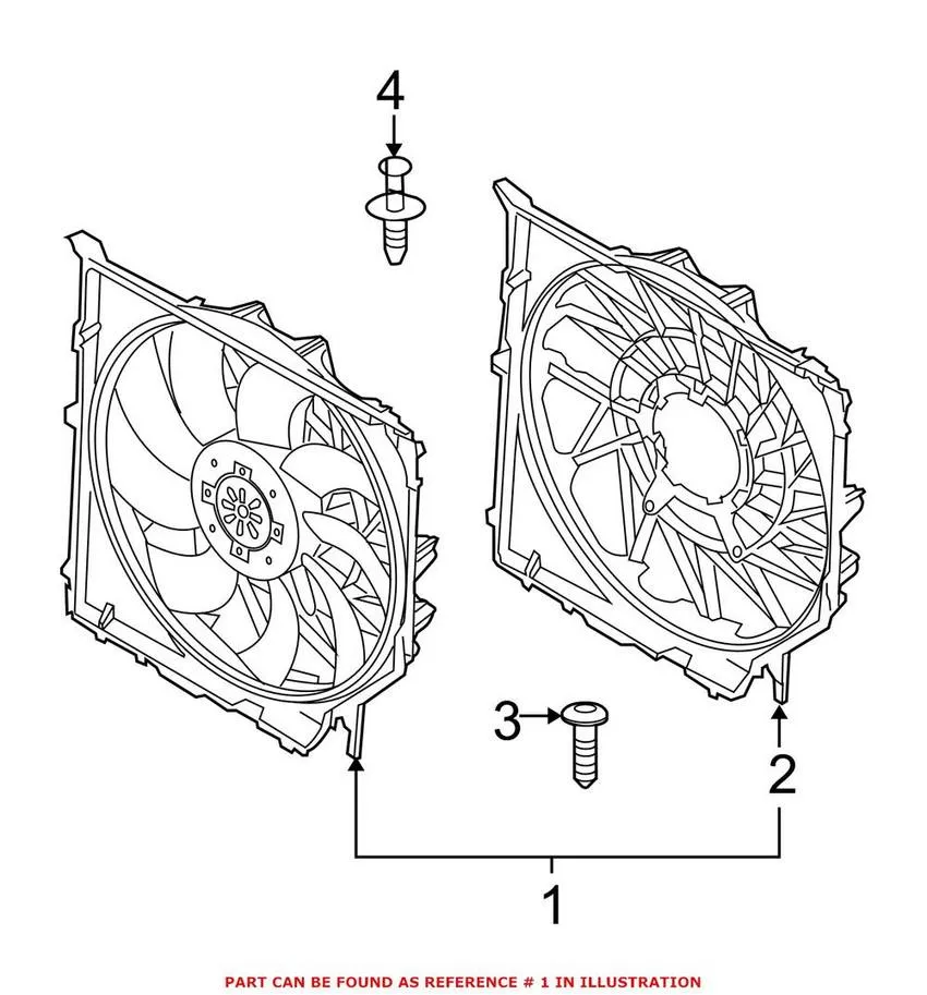 BMW Engine Cooling Fan Assembly 17113452509