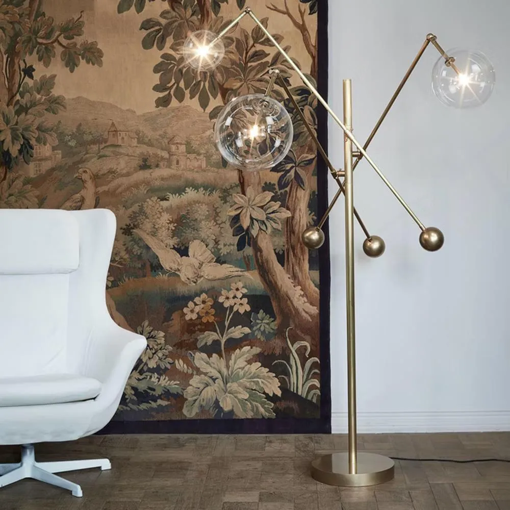 Brass Milan Floor Lamp