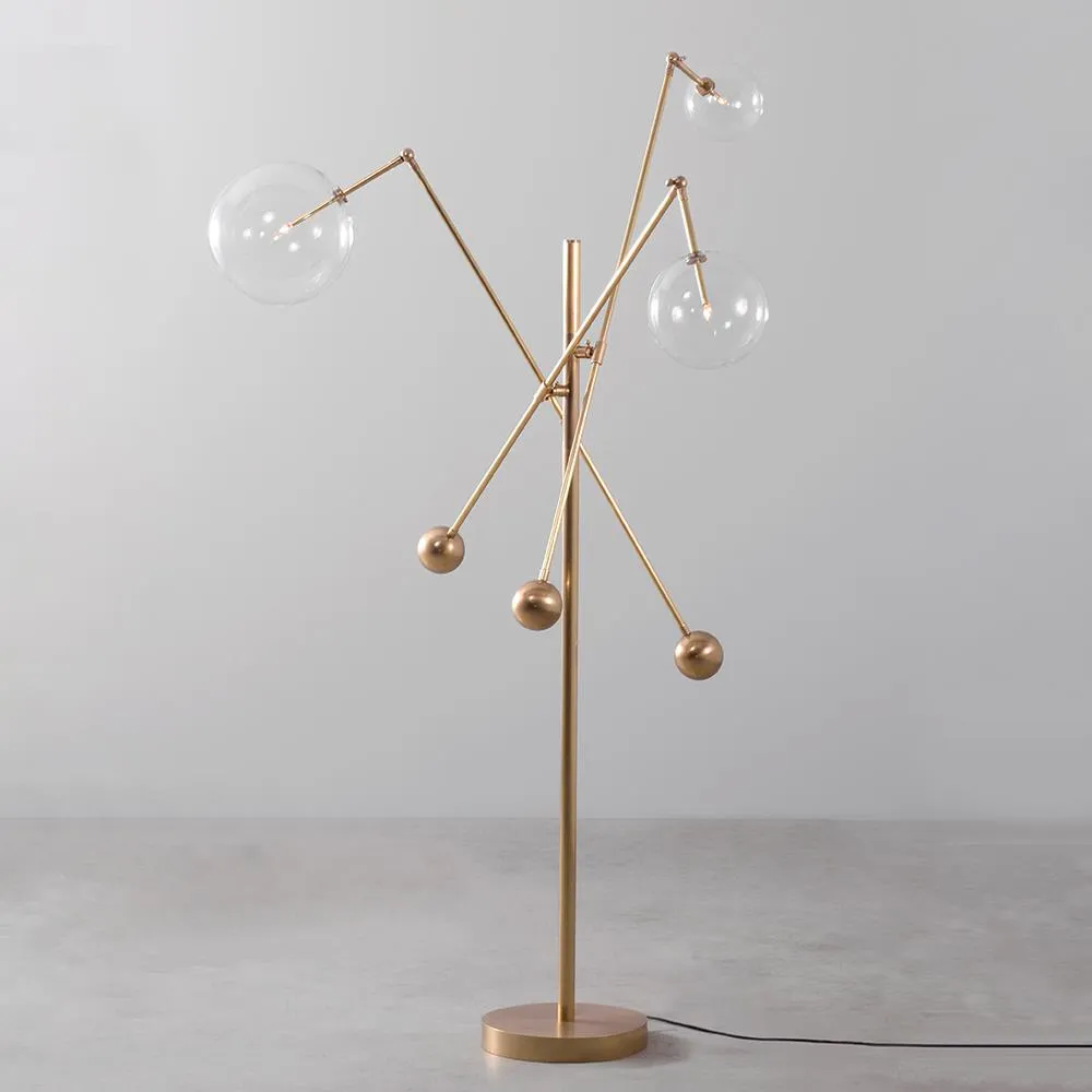 Brass Milan Floor Lamp