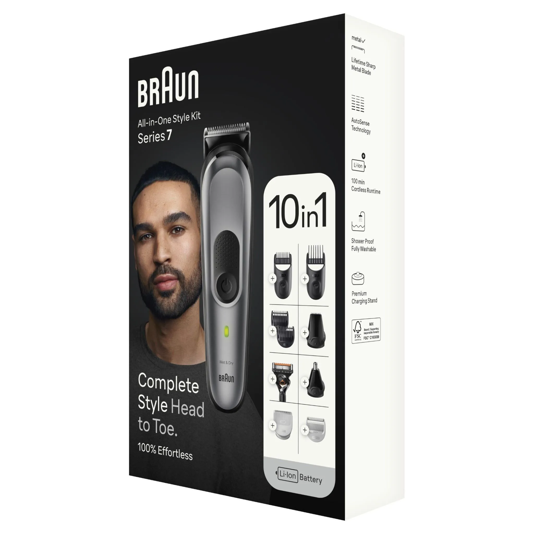 Braun MGK7420 Series 7 10-in-1 Style Multi-Grooming Kit (Grey)