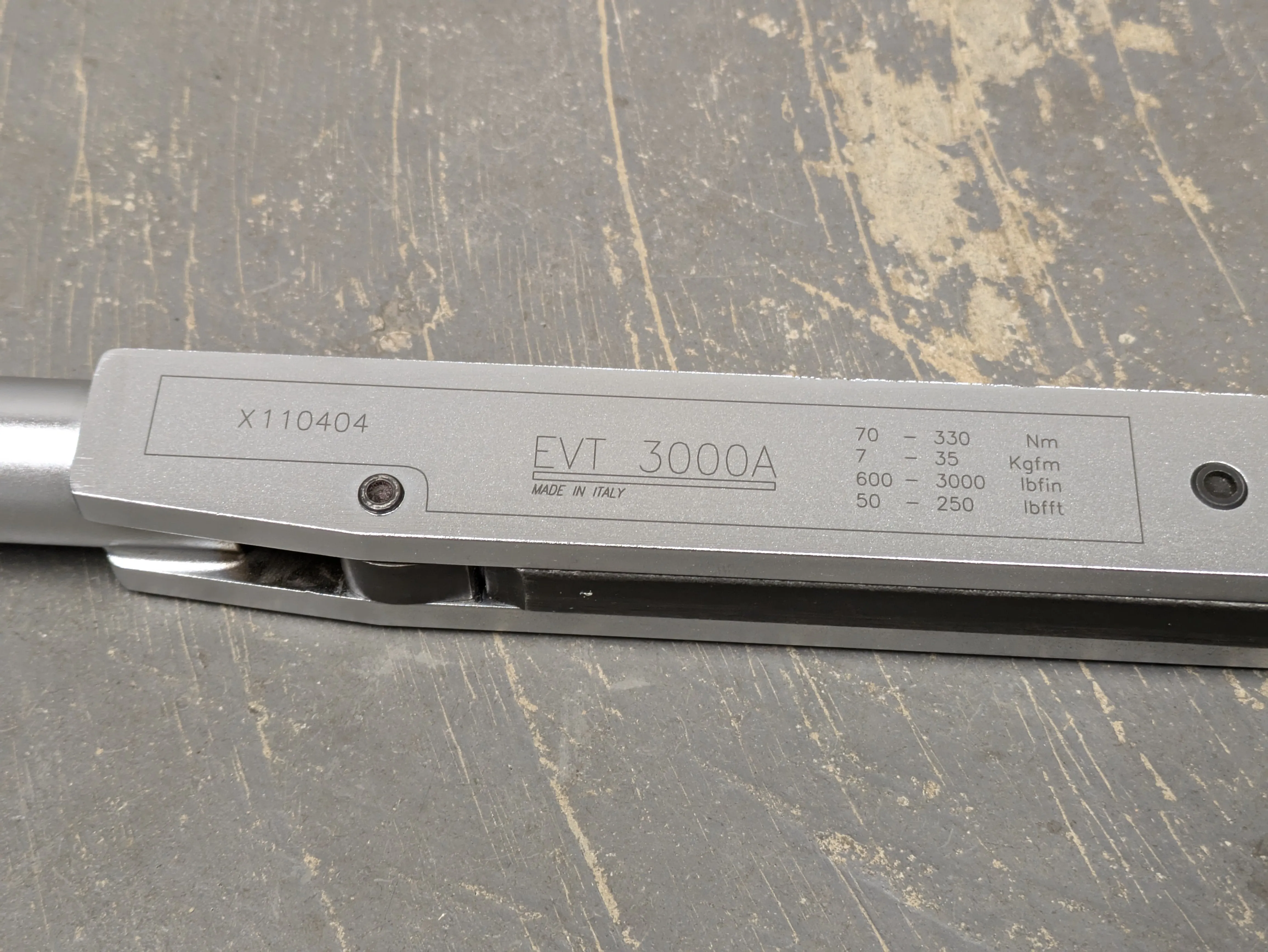 Britool EVT3000A Industrial Commercial Torque Wrench 1/2" Drive 70-330Nm