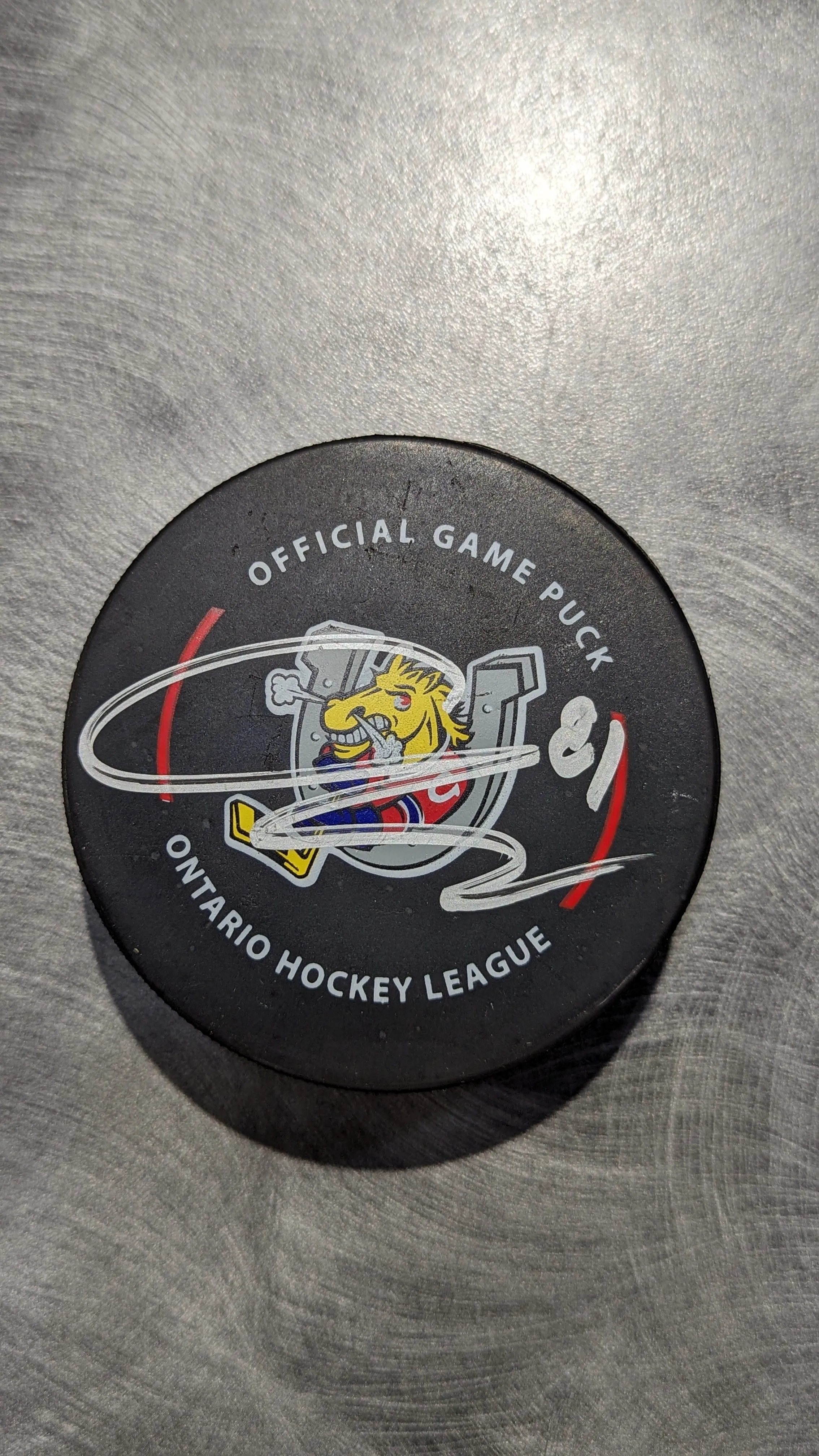 Chris Grisolia Autographed Puck