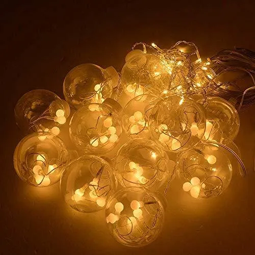 CITRA Indoor Outdoor String Lights Window Curtain Lights with 8 Flashing Modes Christmas Wedding Party Home Garden Shop Decoration Backdrop (8.2 Feet, Wish Ball-Warm White)