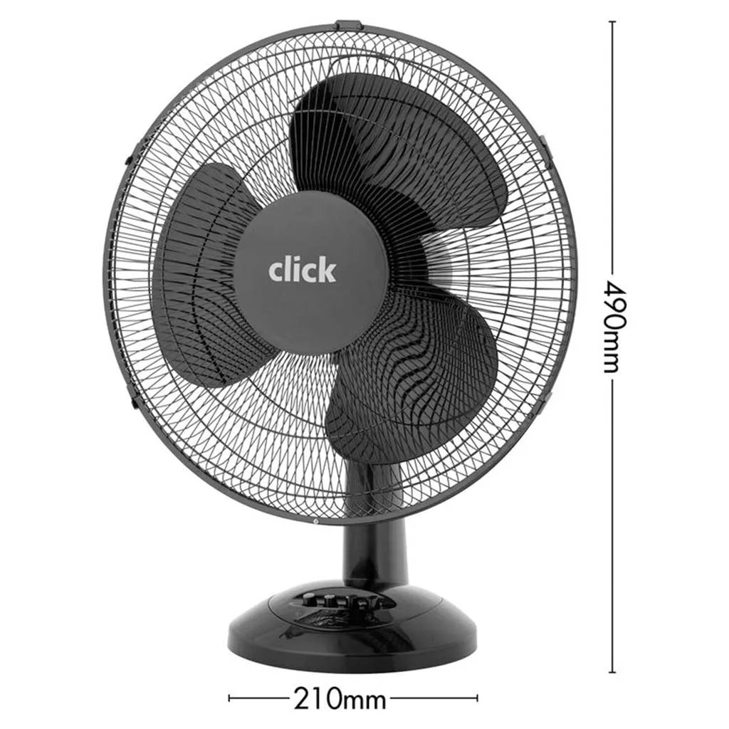 Click 30cm Desk Fan Black