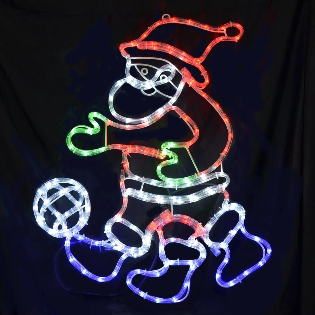 Colourful Flashing Rope Lights Christmas Santa/Train