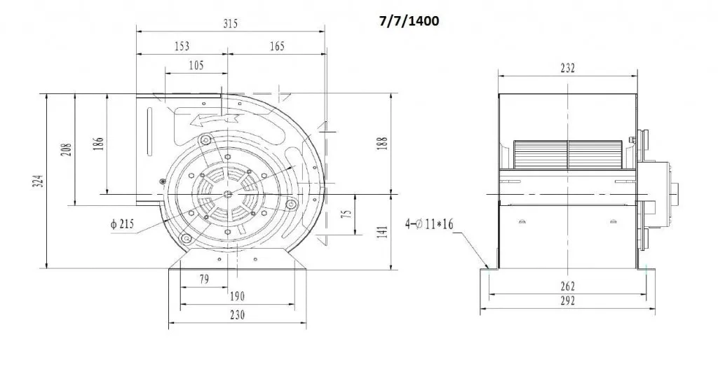 Combisteel Centrifugal Kitchen Extractor Box Fan 7/7 1500 m3/h - 7225.0145