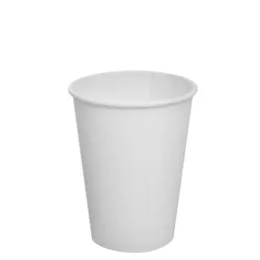 Compostable Coffee Cups - 12oz Eco-Friendly Paper Hot Cups - White (90mm) - 1,000 ct