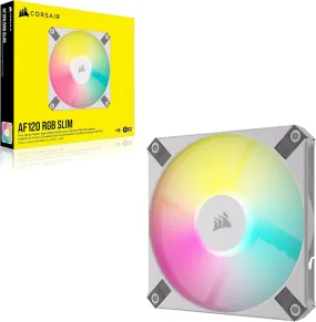 Corsair iCUE AF120 RGB SLIM 120mm PWM Fluid Dynamic Bearing Single Fan - White 白色 (單件裝) CO-9050164-WW