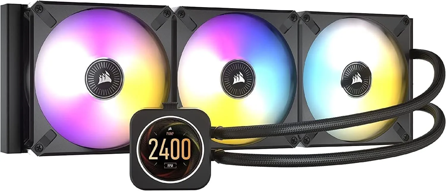 CORSAIR ICUE H170I 420MM ELITE CAPELLIX LCD AIO LIQUID COOLER