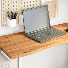 Desk Top Light Brown 120x60x2.5 cm Solid Wood Oak Rectangular