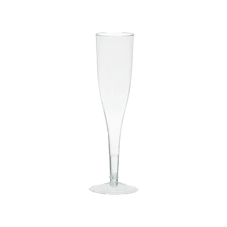 Disposable Party Cup 165ml Fluted Stemmed Champagne with Detachable Base 10pack