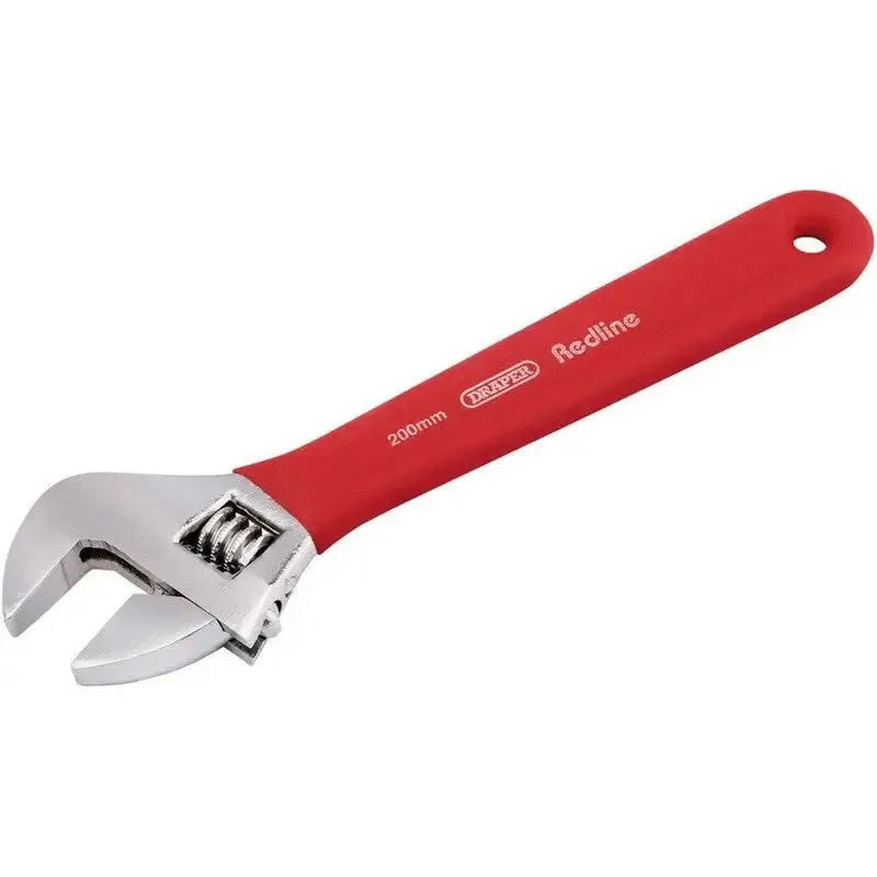 Draper Redline Soft Grip Adjustable Wrench 200mm