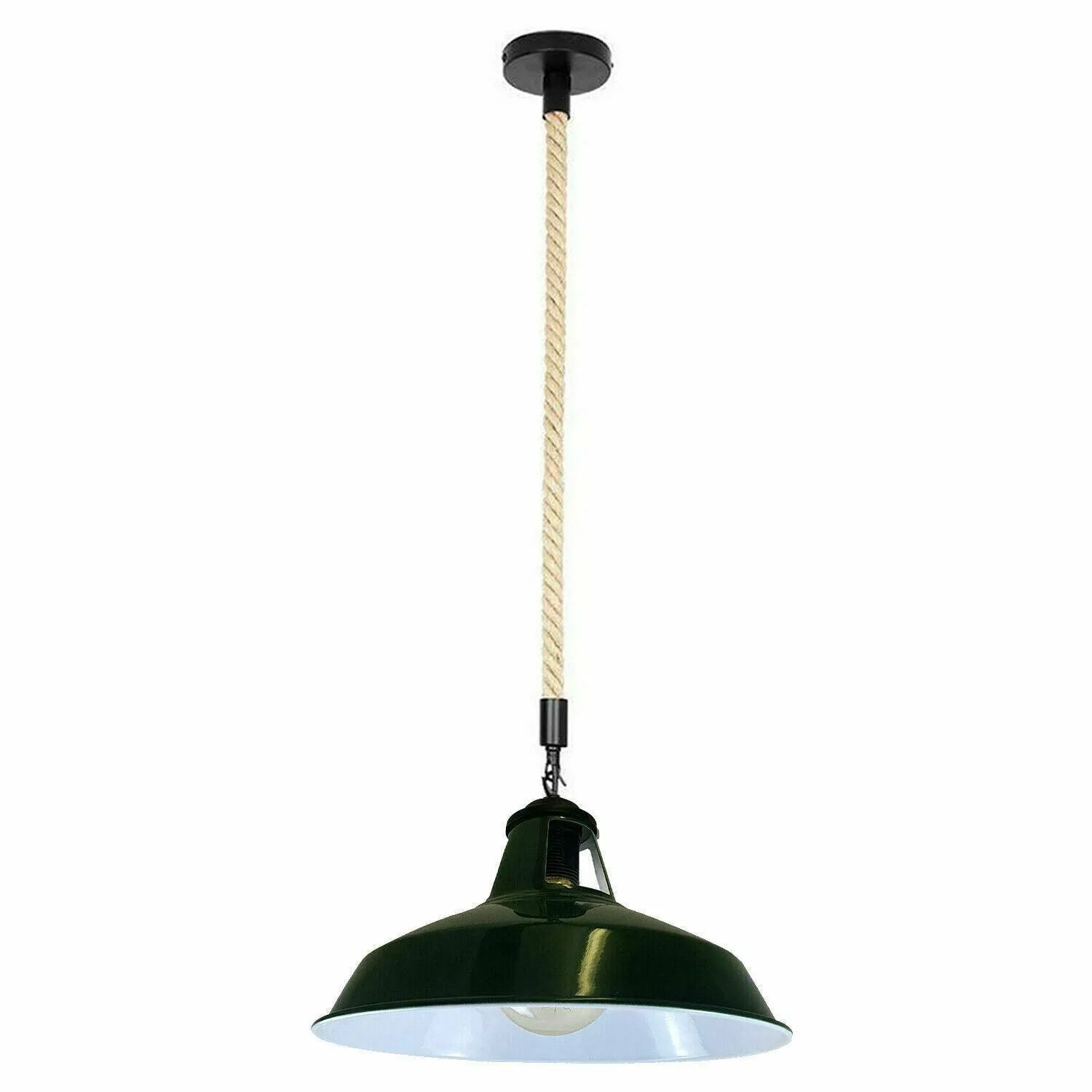 E27 Industrial Hemp Rope Cable Barn Slotted Pendant Light~3889