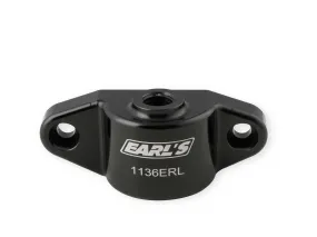 Earl's Performance 1136ERL Oil Cooler Block Off Plate; w/12mm x 1.5 Port; Fits OEM Sensor;