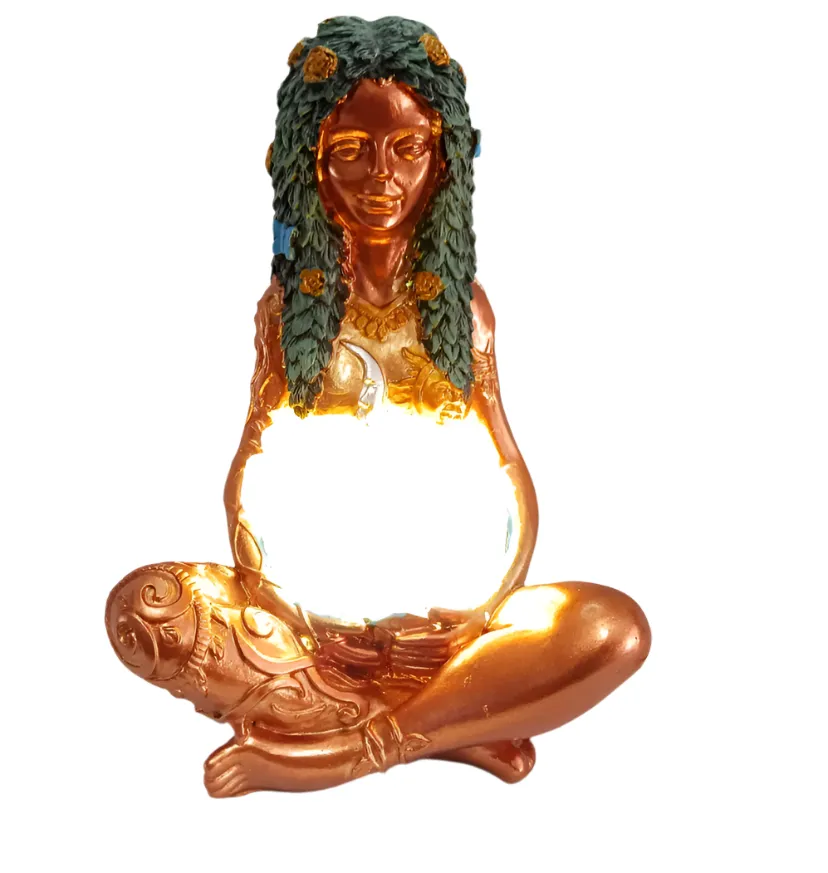 Earth Mother Citrine Crystal Lamp