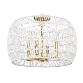 Ellie 6 Light Semi-Flush in Modern Brushed Gold